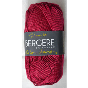 Bergere Yarn, Coton Satine 100% Mercerised Cotton, 50g, Framboise