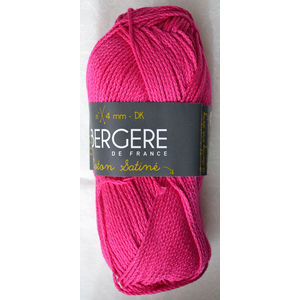 Bergere Yarn, Coton Satine 100% Mercerised Cotton, 50g, Fushia