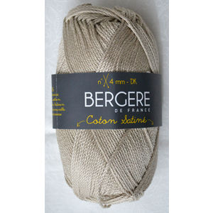 Bergere Yarn, Coton Satine 100% Mercerised Cotton, 50g, Beige