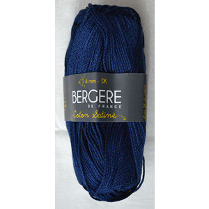 Bergere Yarn, Coton Satine 100% Mercerised Cotton, 50g, Marine
