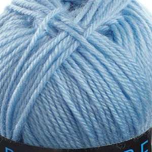 Bergere Ideal Yarn, 40% Combed Wool, 30% Acrylic/Polyamide, 50g Ball, Linaire (Baby Blue)