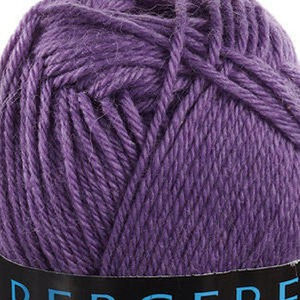 Bergere Ideal Yarn, 40% Combed Wool, 30% Acrylic/Polyamide, 50g Ball, Belladone