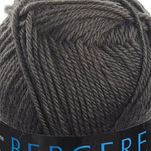 Bergere Ideal Yarn, 40% Combed Wool, 30% Acrylic/Polyamide, 50g Ball, Elephant