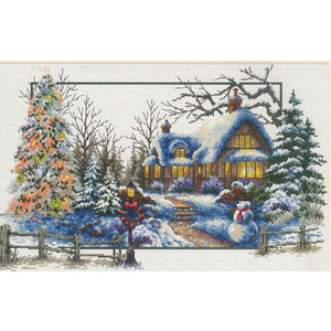 WINTER COTTAGE MC640.048, No Count Cross Stitch Kit, 51 x 32cm