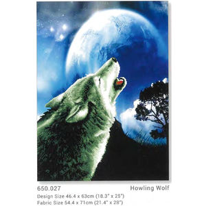 No Count Cross Stitch Kit HOWLING WOLF, 46.4 x 63cm