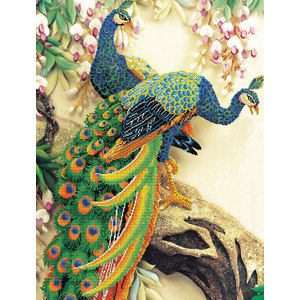 PEACOCK MAJESTRY MC850.004, No Count Cross Stitch Kit, 64 x 105cm