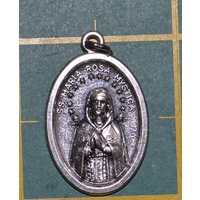 SS MARIA ROSA MYSTICA Medal Pendant, SILVER TONE, 22mm X 15mm, MADE IN ITALY