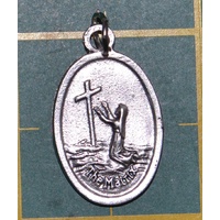 THE MATRIX Medal Pendant, SILVER TONE, 22mm X 15mm, MADE IN ITALY