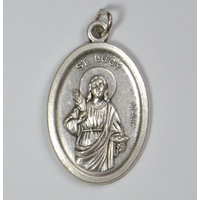 SAINT LUCY Medal Pendant, SILVER TONE, 22mm X 15mm, MADE IN ITALY