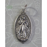 DEVINE MERCY Medal Pendant, Silver Tone, 22mm X 15mm, Made In Italy