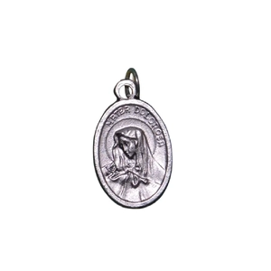 MATER DOLOROSA Medal Pendant, SILVER TONE, 22mm X 15mm, MADE IN ITALY