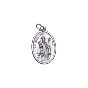 SAINT IGNATIUS Medal Pendant, SILVER TONE, 22mm X 15mm, MADE IN ITALY