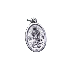 ASSUMPTION Medal Pendant, SILVER TONE, 22 x 15mm, MADE IN ITALY