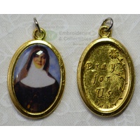 Mary MacKillop Picture Medal Pendant, Gold Tones, 20mm x 15mm, Made in Italy
