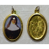 Mary MacKillop Picture Medal Pendant, Gold Tones, 20mm x 15mm, Made in Italy