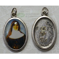 Mary MacKillop Picture Medal Pendant, Silver Tones, 20mm x 15mm, Made in Italy
