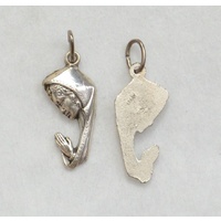 Mary Praying Medallion Pendant, 22mm Silver Tone, Made In Italy Quality