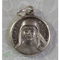 ST. MARY MACKILLOP Medal Pendant 16mm Diameter Silver Tone