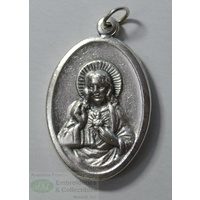 Medal Pendant Large Scapular, SILVER TONE, 30mm x 20mm