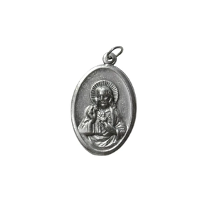 Medal Pendant Large Scapular, SILVER TONE, 30mm x 20mm