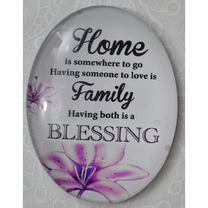 Magnet, 54 x 44mm Glass, Home Family Blessing