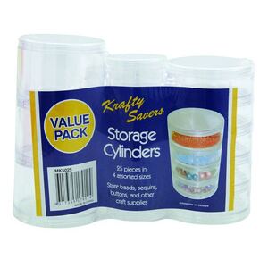 Krafty Savers Storage Containers Value Pack, 25pcs in 4 assorted sizes
