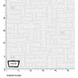 White Hot &quot;White Wash&quot; #10407 Tone On Tone Cotton Fabric 110cm Wide