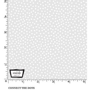 White Hot &quot;CONNECT THE DOTS&quot; #10410 Tone On Tone Cotton Fabric 110cm Wide