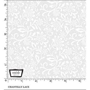White Hot &quot;CHANTILLY LACE&quot; #10413 Tone On Tone Cotton Fabric 110cm Wide