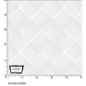 White Hot &quot;SUGAR CUBES&quot; #10418 Tone On Tone Cotton Fabric 110cm Wide