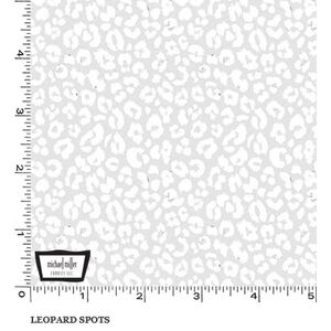 White Hot &quot;LEOPARD SPOTS&quot; #10422 Tone On Tone Cotton Fabric 110cm Wide