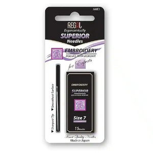 Regal Superior Crewel Embroidery Needles, Size 7, Pack of 15 Needles