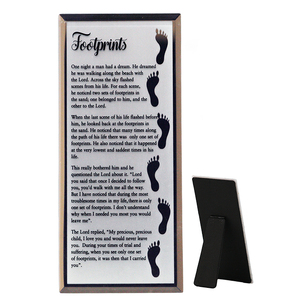 FOOTPRINTS Mirror Plaque, 80 x 180mm Standing