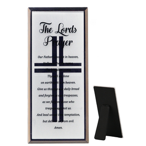 The Lord&#39;s Prayer Mirror Plaque, 80 x 180mm Standing