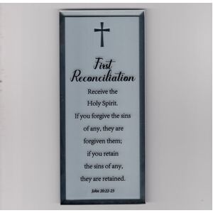 First Reconciliation Mirror Plaque, 80 x 180mm Standing