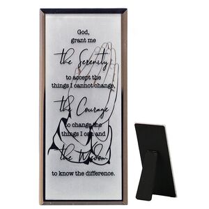 Serenity Prayer Mirror Plaque, 80 x 180mm Standing