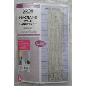 Birch Macrame Wall Hanging Kit, Leaves &amp; Branches, Approx. 25cm x 120cm