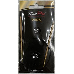 Knitpro 40cm Basix Birch Fixed Circular Knitting Needle 2.50mm