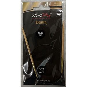 Knitpro 40cm Basix Birch Fixed Circular Knitting Needle 3.25mm