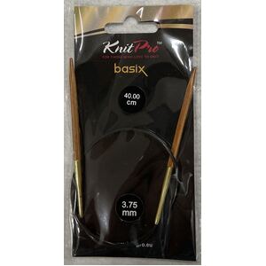 Knitpro 40cm Basix Birch Fixed Circular Knitting Needle 3.75mm