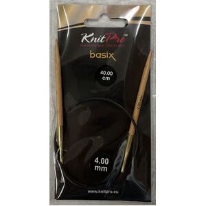 Knitpro 40cm Basix Birch Fixed Circular Knitting Needle 4.00mm