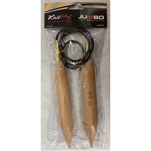 Knitpro 100cm Basix Birch Fixed JUMBO Circular Knitting Needle 25.00mm