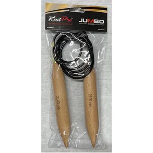 Knitpro 150cm Basix Birch Fixed Circular Knitting Needle 25.00mm