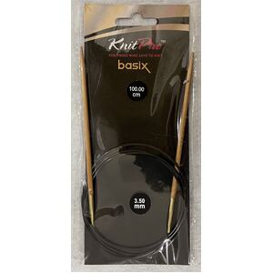 Knitpro 100cm Basix Birch Fixed Circular Knitting Needle 3.50mm