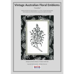 GREVILLEA Vintage Australian Floral Emblems Stitchery Kit N36