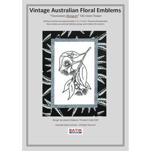 TASMANIAN BLUE GUM Vintage Australian Floral Emblems Stitchery Kit N38