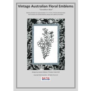 GERALDTON WAX Vintage Australian Floral Emblems Stitchery Kit N39
