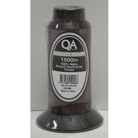 QA Woolly Nylon 1500m Cone, BROWN, 100% Nylon Stretch Overlocking Thread, Serger Thread