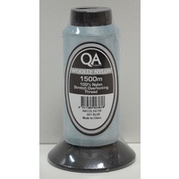 QA Woolly Nylon 1500m Cone, SKY BLUE, 100% Nylon Stretch Overlocking Thread, Serger Thread