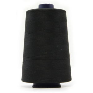 Hemline Overlocker &amp; Sewing Thread 5000m, BLACK, 100% Polyester